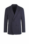 Unlined Double-Breasted Fluid Fabric Jacket