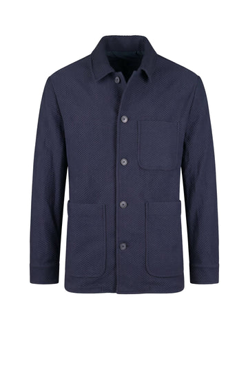 Unlined Pure Wool Honeycomb Jersey Chore Jacket