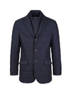 Quilted Wool-Blend Jacket with Zip-Up Inner Panel