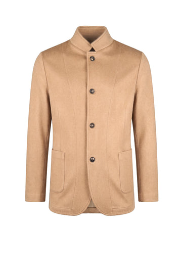 Camel & Wool Jacket-Style Outerwear - MONTEZEMOLO