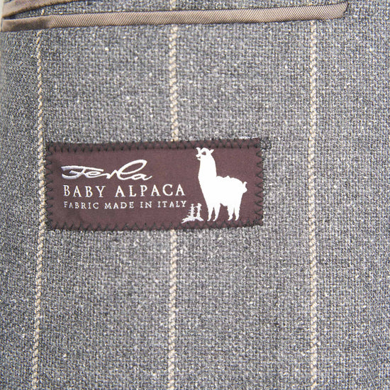Wool, Baby Alpaca & Silk Unlined Pinstripe Suit - Fabrics by Ferla® - MONTEZEMOLO