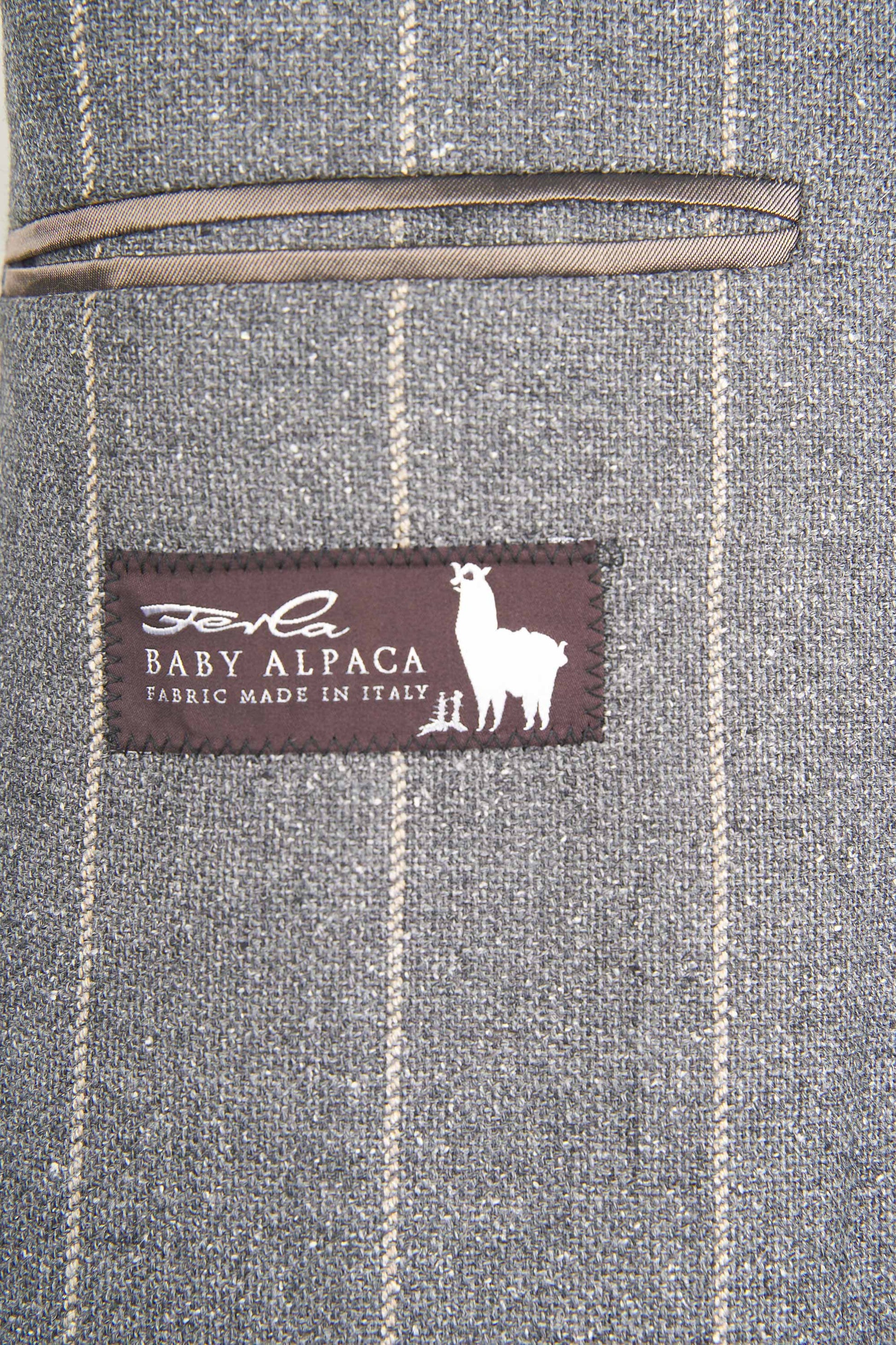 Wool, Baby Alpaca & Silk Unlined Pinstripe Suit - Fabrics by Ferla® - MONTEZEMOLO