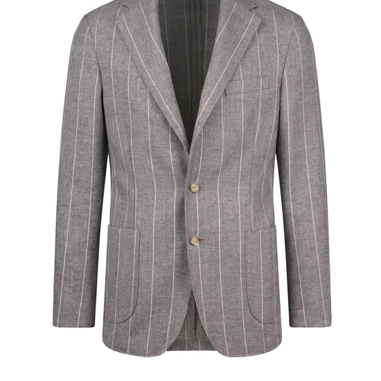 Wool, Baby Alpaca & Silk Unlined Pinstripe Suit - Fabrics by Ferla® - MONTEZEMOLO