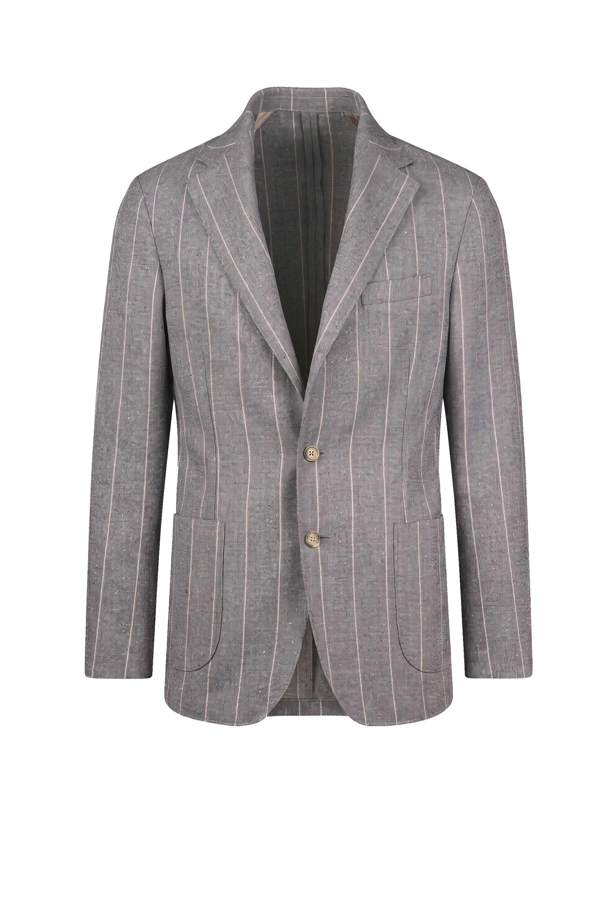 Wool, Baby Alpaca & Silk Unlined Pinstripe Suit - Fabrics by Ferla® - MONTEZEMOLO