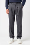ZMART Single-Pleat Micro-Pattern Jersey Trousers