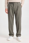 ZMART Single-Pleat Micro-Pattern Jersey Trousers