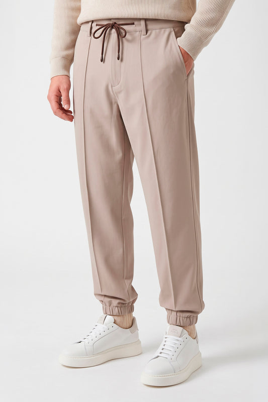 Tech-Stretch Trousers with Drawstring