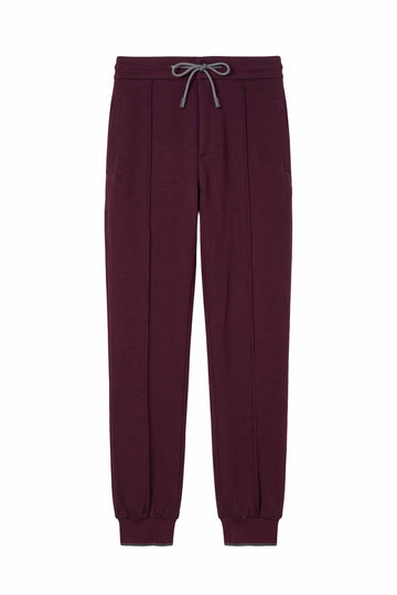 Wool and Cotton Drawstring Jogger Trousers