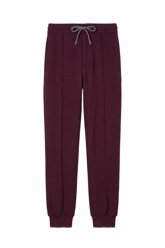 Wool and Cotton Drawstring Jogger Trousers