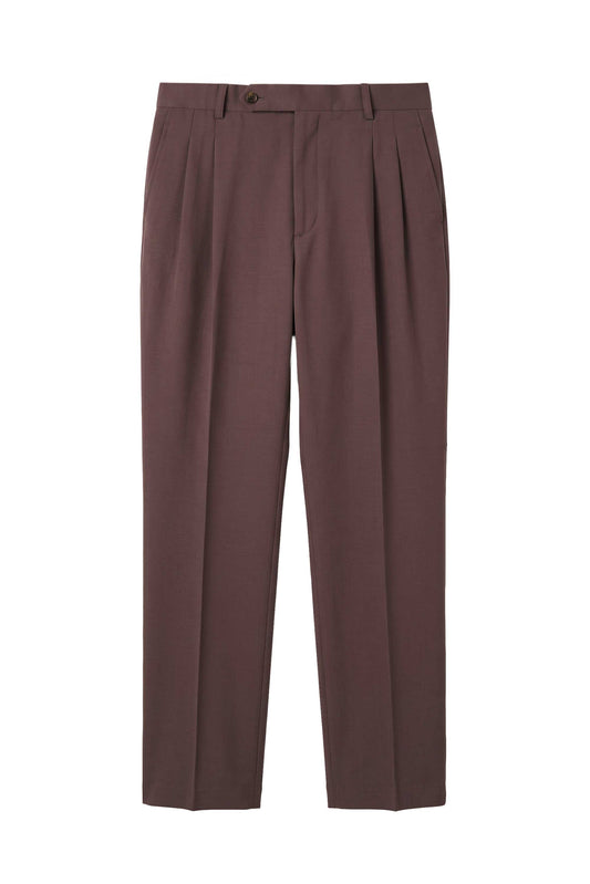 Double-Pleat Wide Fit Fluid Fabric Trousers