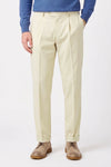 Stretch Gabardine Pleated Trousers - Loro Piana® fabrics - MONTEZEMOLO