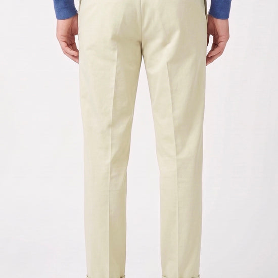 Stretch Gabardine Pleated Trousers - Loro Piana® fabrics - MONTEZEMOLO