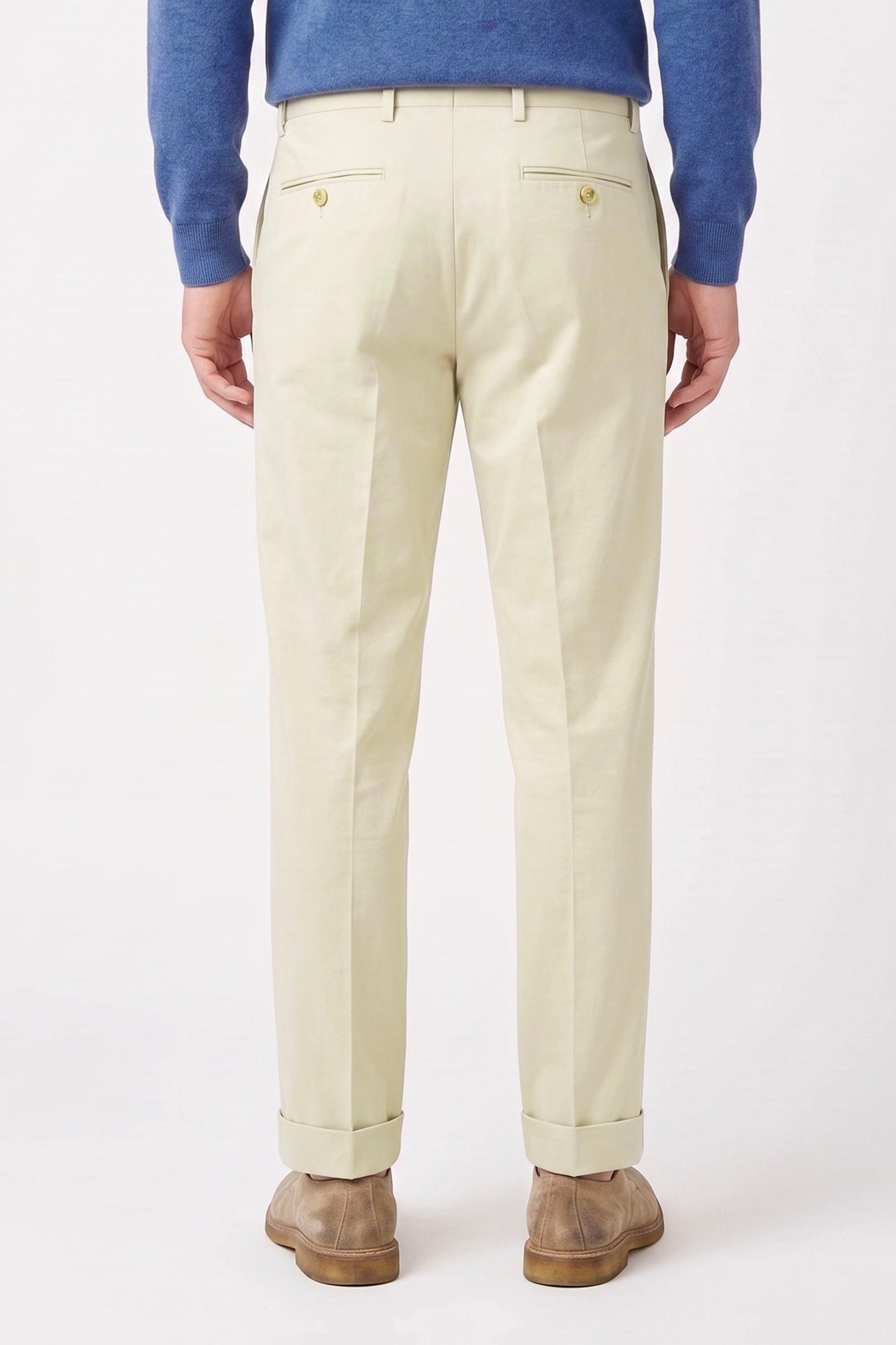 Stretch Gabardine Pleated Trousers - Loro Piana® fabrics - MONTEZEMOLO