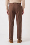 Stretch Gabardine Pleated Trousers - Loro Piana® fabrics - MONTEZEMOLO