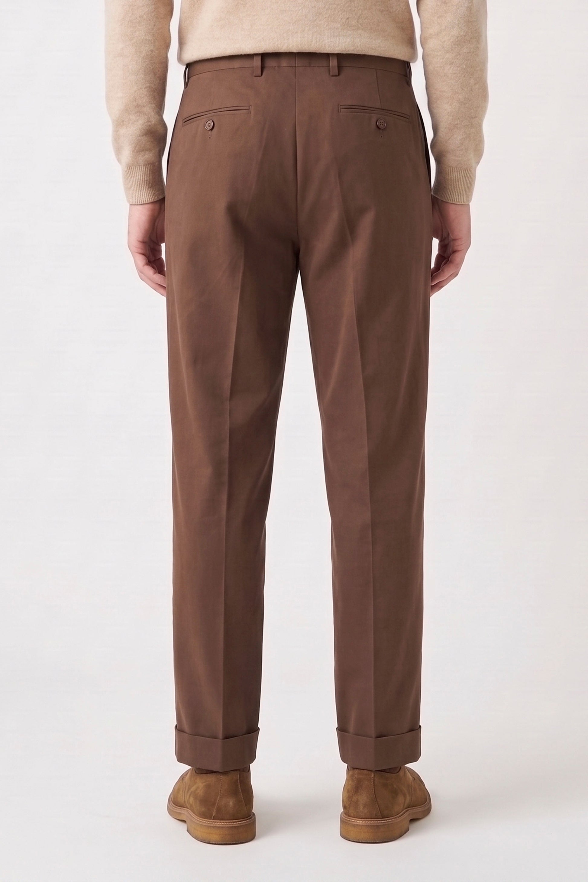 Stretch Gabardine Pleated Trousers - Loro Piana® fabrics - MONTEZEMOLO