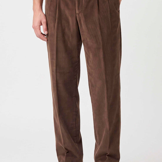 Cotton & Cashmere Corduroy Double-Pleat Trousers - Zegna® fabrics - MONTEZEMOLO