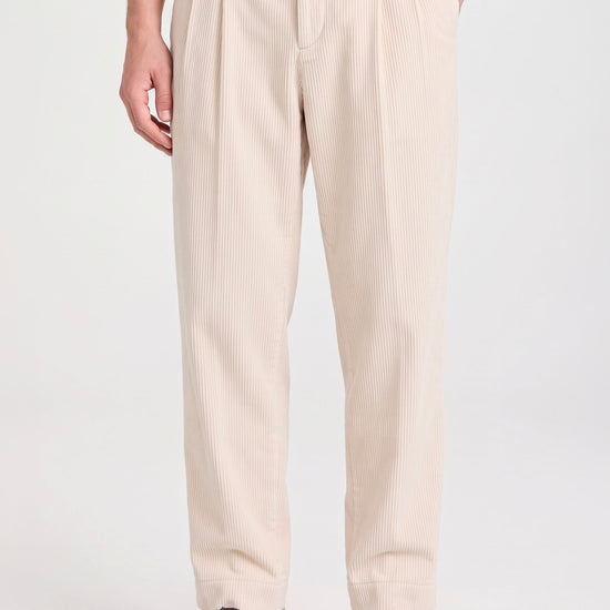Cotton & Cashmere Corduroy Double-Pleat Trousers - Zegna® fabrics - MONTEZEMOLO