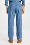 Double-Pleated Denim Trousers - MONTEZEMOLO