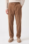 Two-Pleat Corduroy Chino Trousers