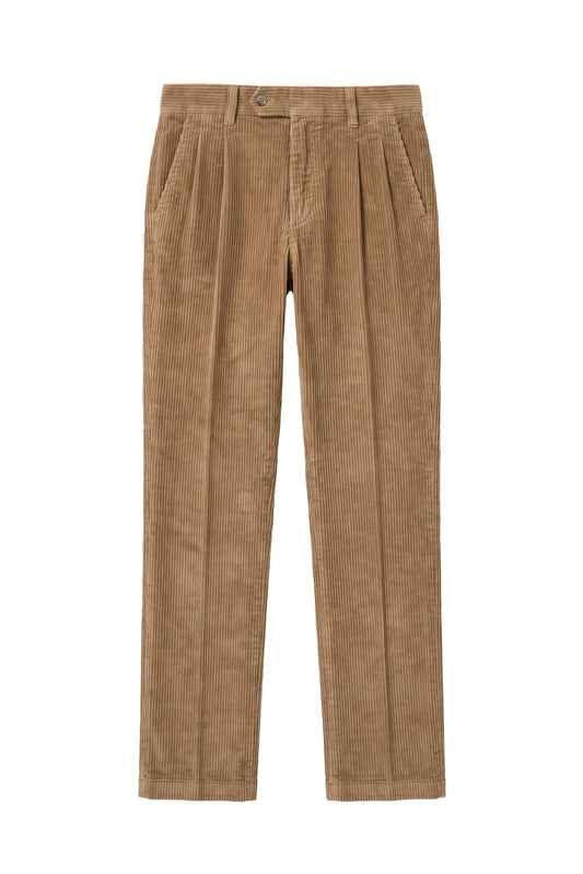 Two-Pleat Corduroy Chino Trousers
