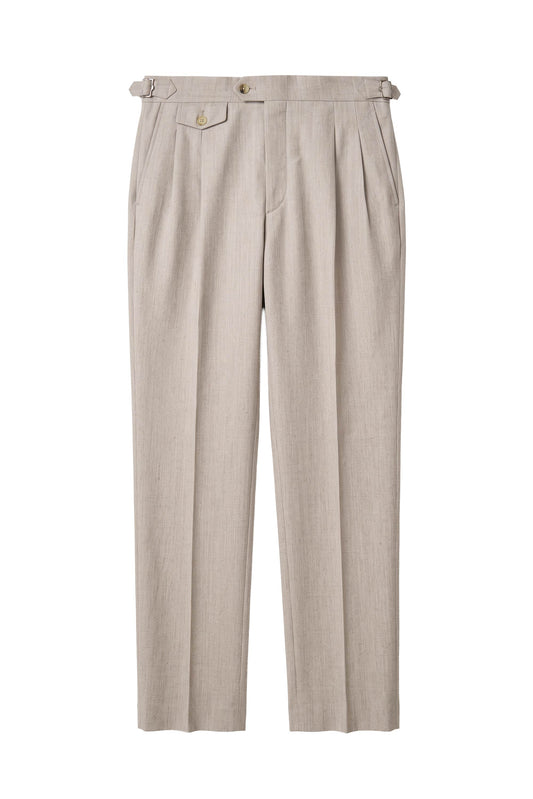 Two-Pleat Wool and Cashmere Trousers