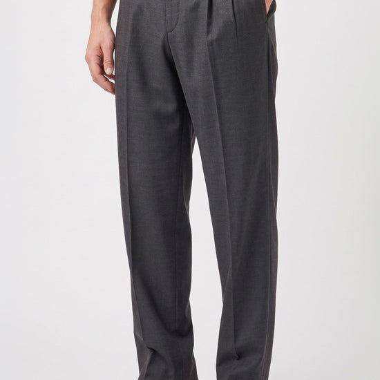 Wide-Fit Double-Pleat Trousers with Side Adjusters - MONTEZEMOLO