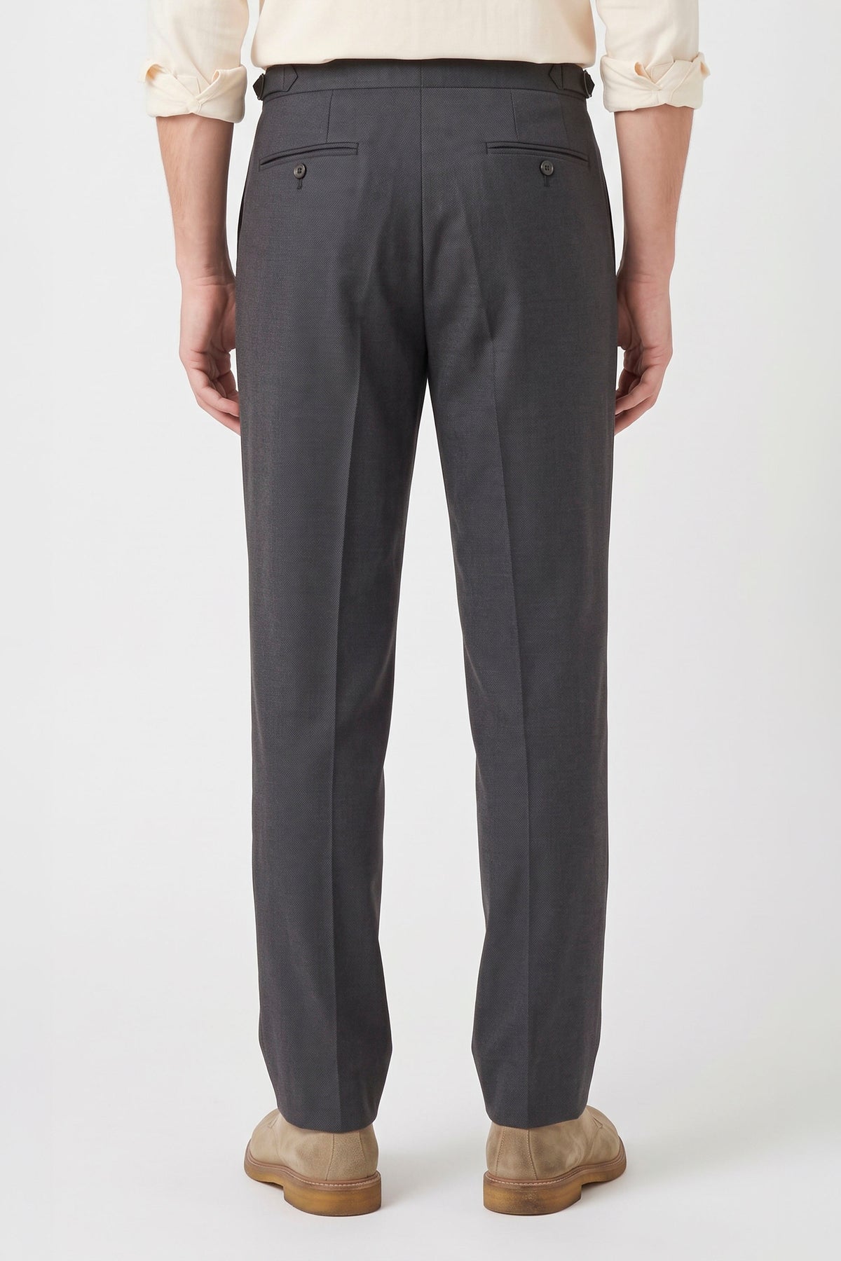 Wide-Fit Double-Pleat Trousers with Side Adjusters - MONTEZEMOLO