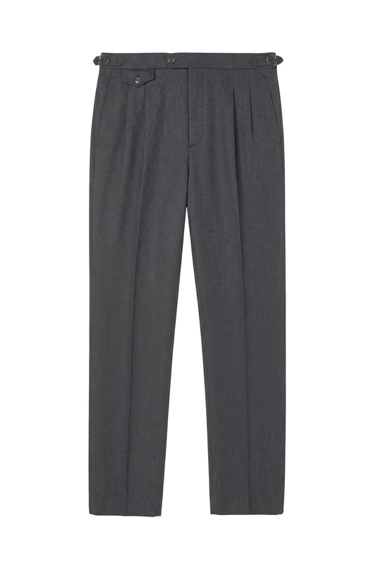 Wide-Fit Double-Pleat Trousers with Side Adjusters - MONTEZEMOLO