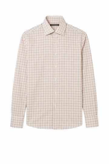 Checked Cotton Twill Shirt