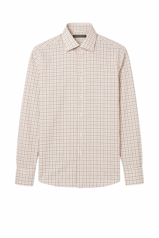Checked Cotton Twill Shirt