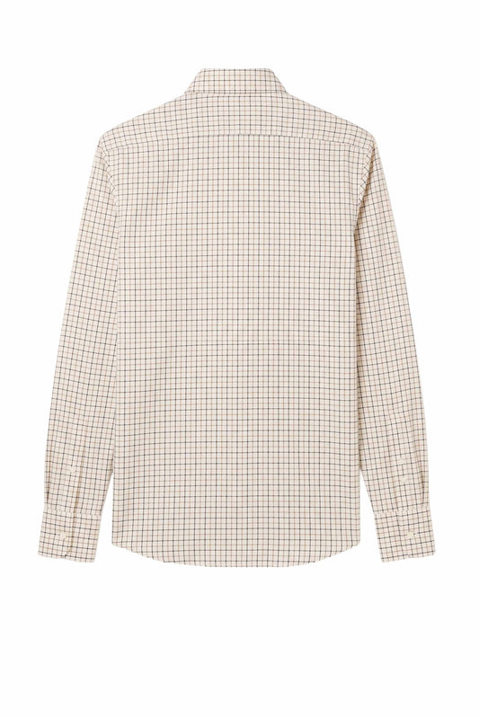 Checked Cotton Twill Shirt