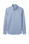 Pure Cotton Melange Flannel-Effect Button-Down Shirt - MONTEZEMOLO