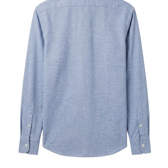 Pure Cotton Melange Flannel-Effect Button-Down Shirt - MONTEZEMOLO
