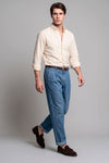 Pure Cotton Melange Flannel-Effect Button-Down Shirt - MONTEZEMOLO