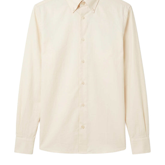 Pure Cotton Melange Flannel-Effect Button-Down Shirt - MONTEZEMOLO