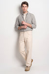 Pure Cotton Melange Flannel-Effect Button-Down Shirt - MONTEZEMOLO