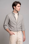Pure Cotton Melange Flannel-Effect Button-Down Shirt - MONTEZEMOLO