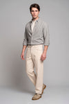 Pure Cotton Melange Flannel-Effect Button-Down Shirt - MONTEZEMOLO