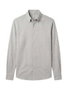 Pure Cotton Melange Flannel-Effect Button-Down Shirt - MONTEZEMOLO