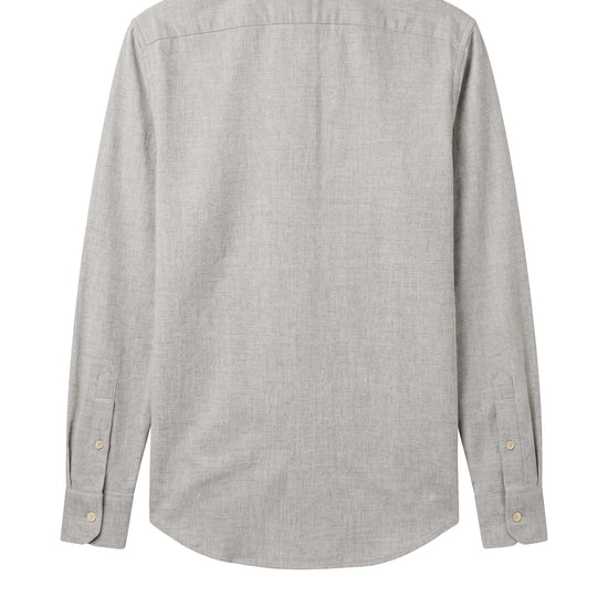 Pure Cotton Melange Flannel-Effect Button-Down Shirt - MONTEZEMOLO