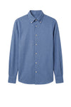 Pure Cotton Melange Flannel-Effect Button-Down Shirt - MONTEZEMOLO