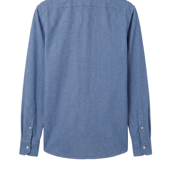 Pure Cotton Melange Flannel-Effect Button-Down Shirt - MONTEZEMOLO