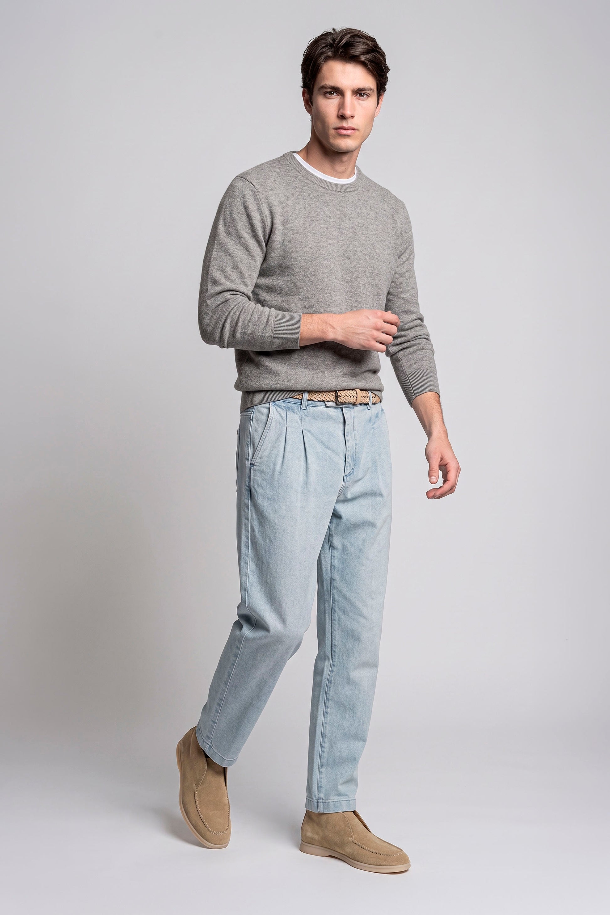 Pure Cashmere Crew-Neck Sweater - MONTEZEMOLO