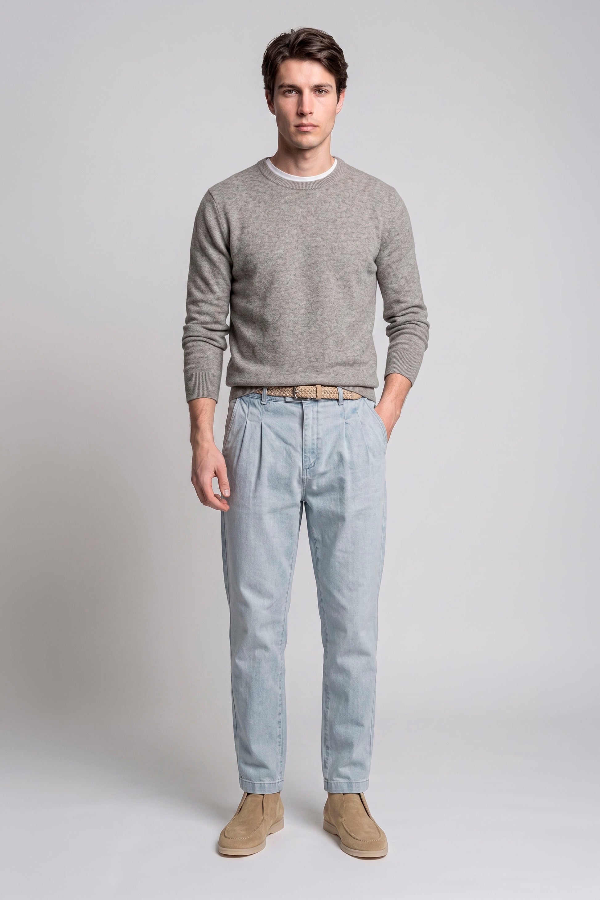 Pure Cashmere Crew-Neck Sweater - MONTEZEMOLO
