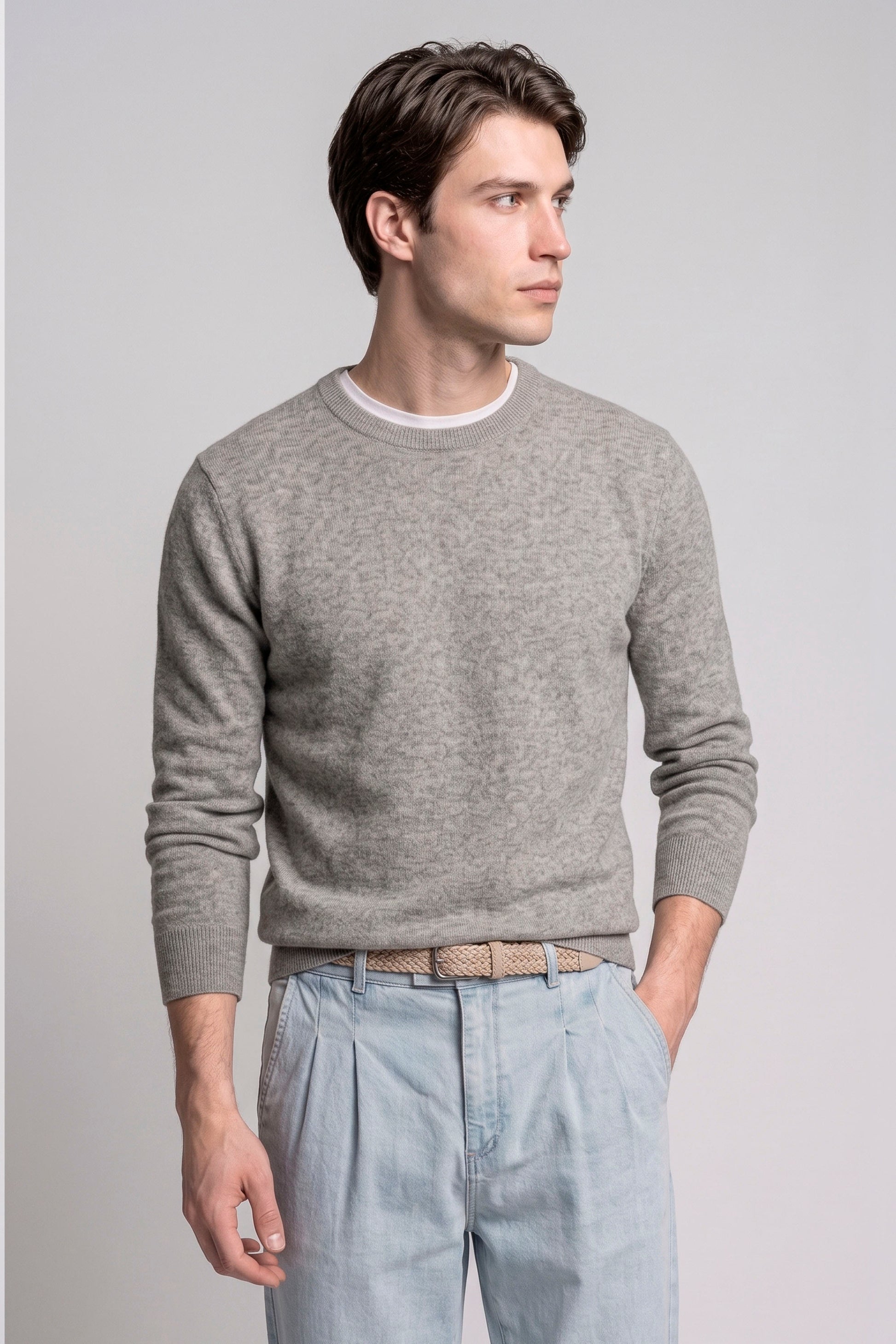 Pure Cashmere Crew-Neck Sweater - MONTEZEMOLO