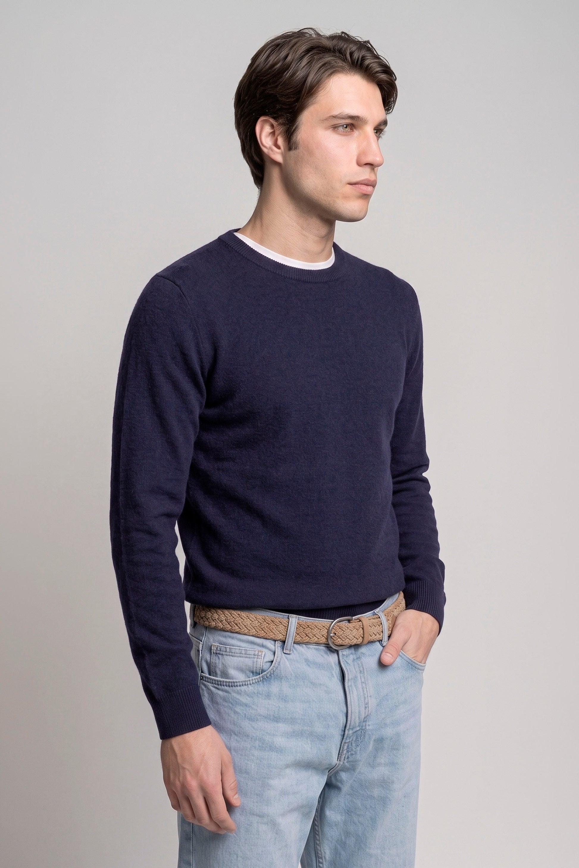 Pure Cashmere Crew-Neck Sweater - MONTEZEMOLO
