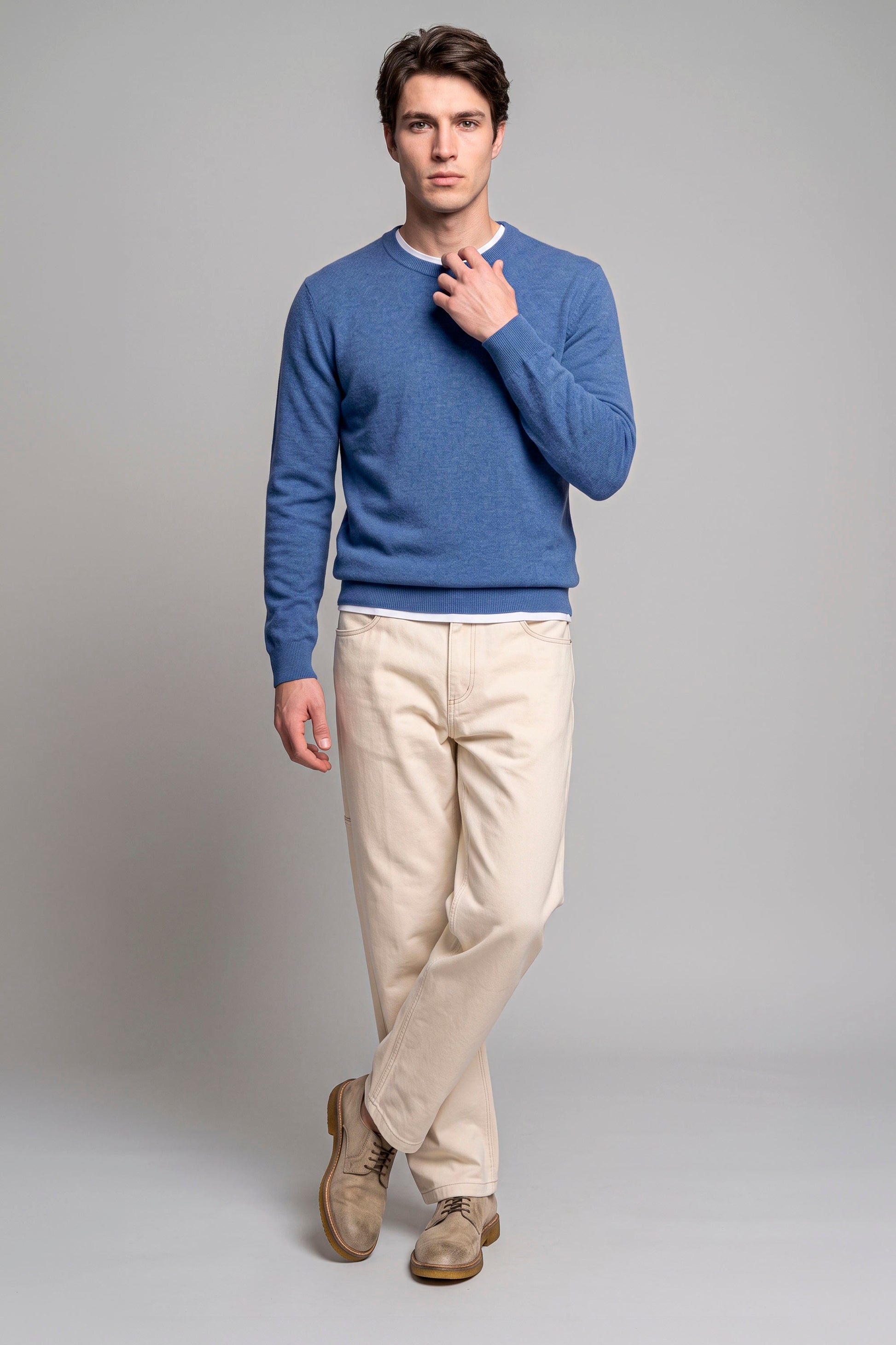 Pure Cashmere Crew-Neck Sweater - MONTEZEMOLO