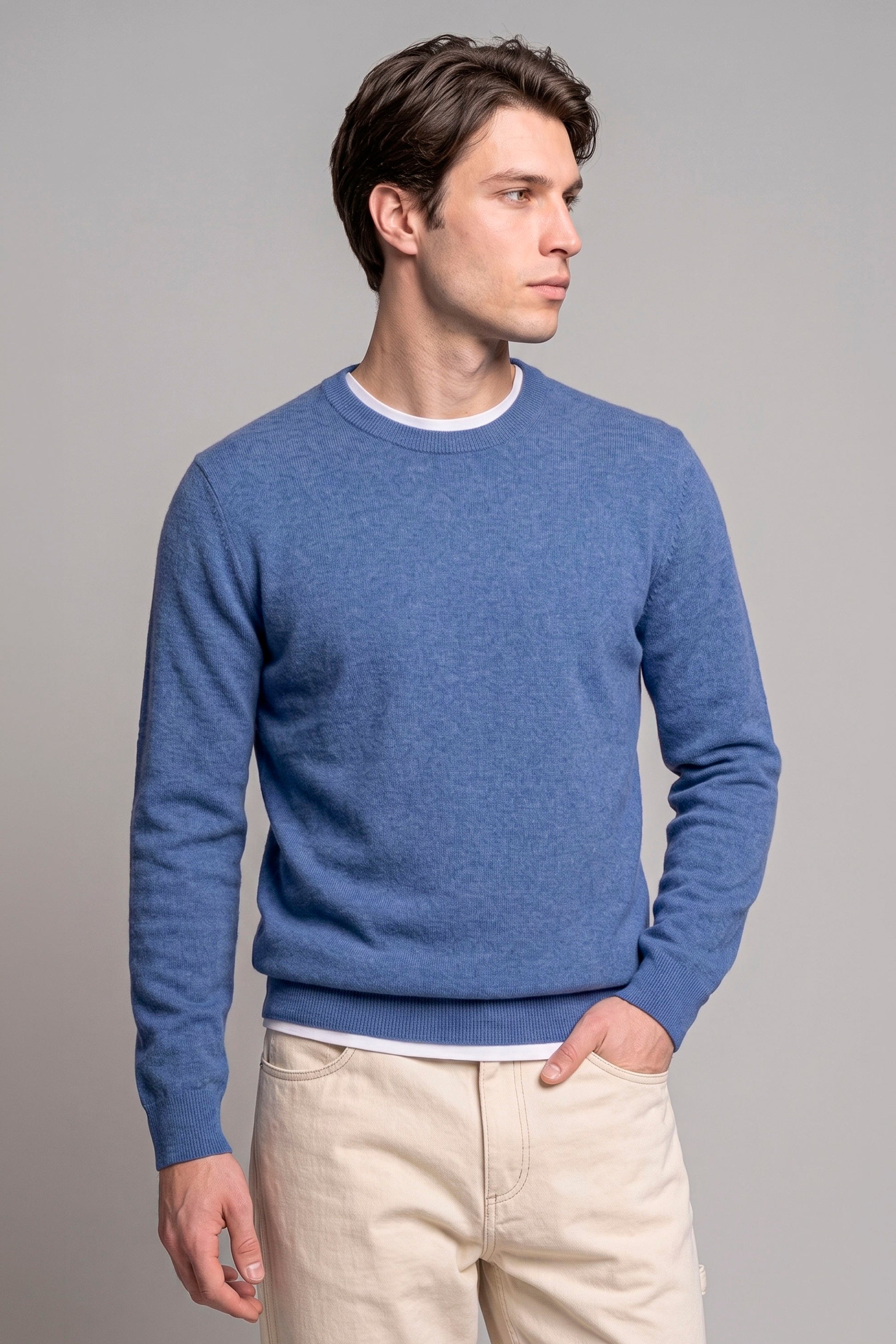 Pure Cashmere Crew-Neck Sweater - MONTEZEMOLO