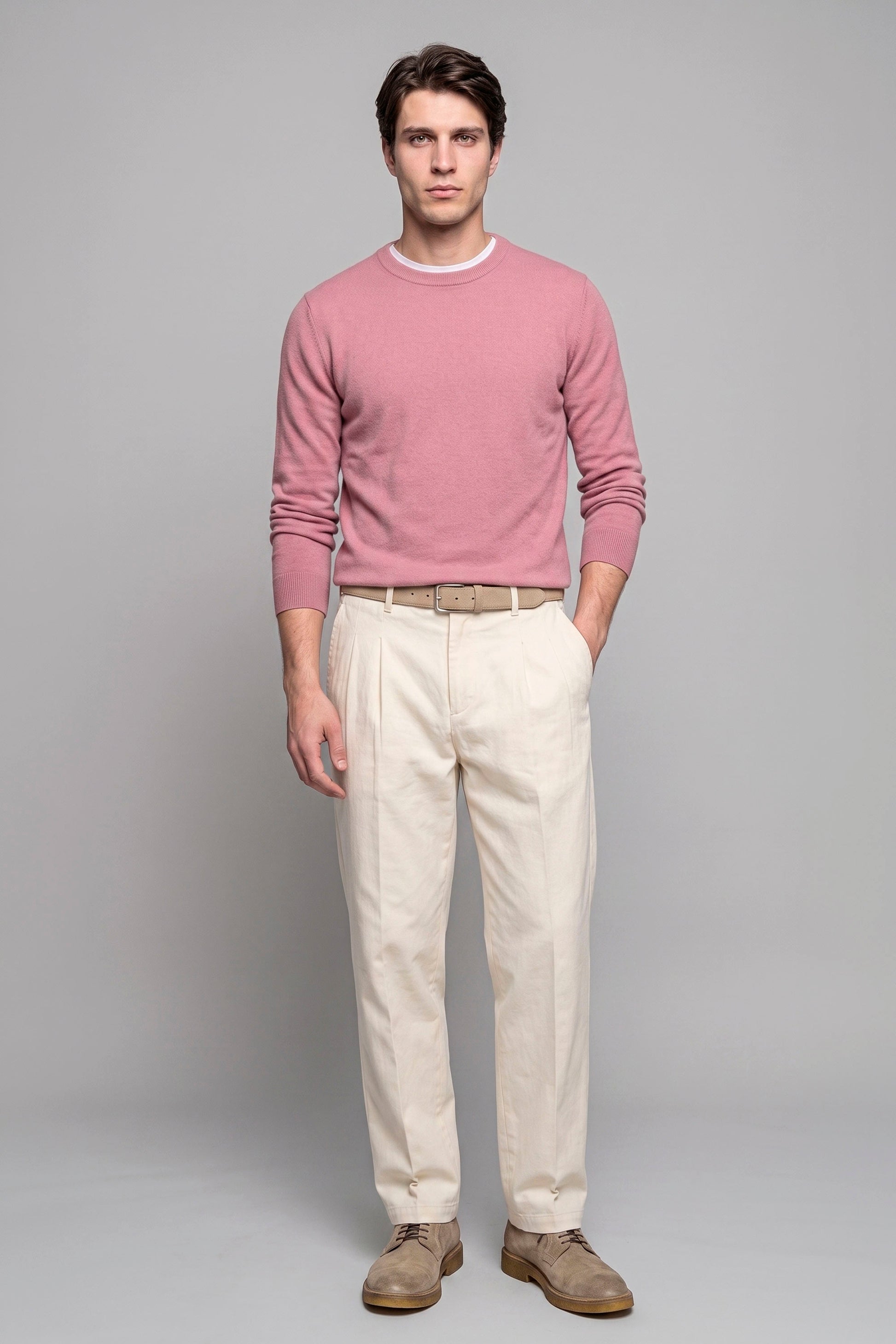 Pure Cashmere Crew-Neck Sweater - MONTEZEMOLO