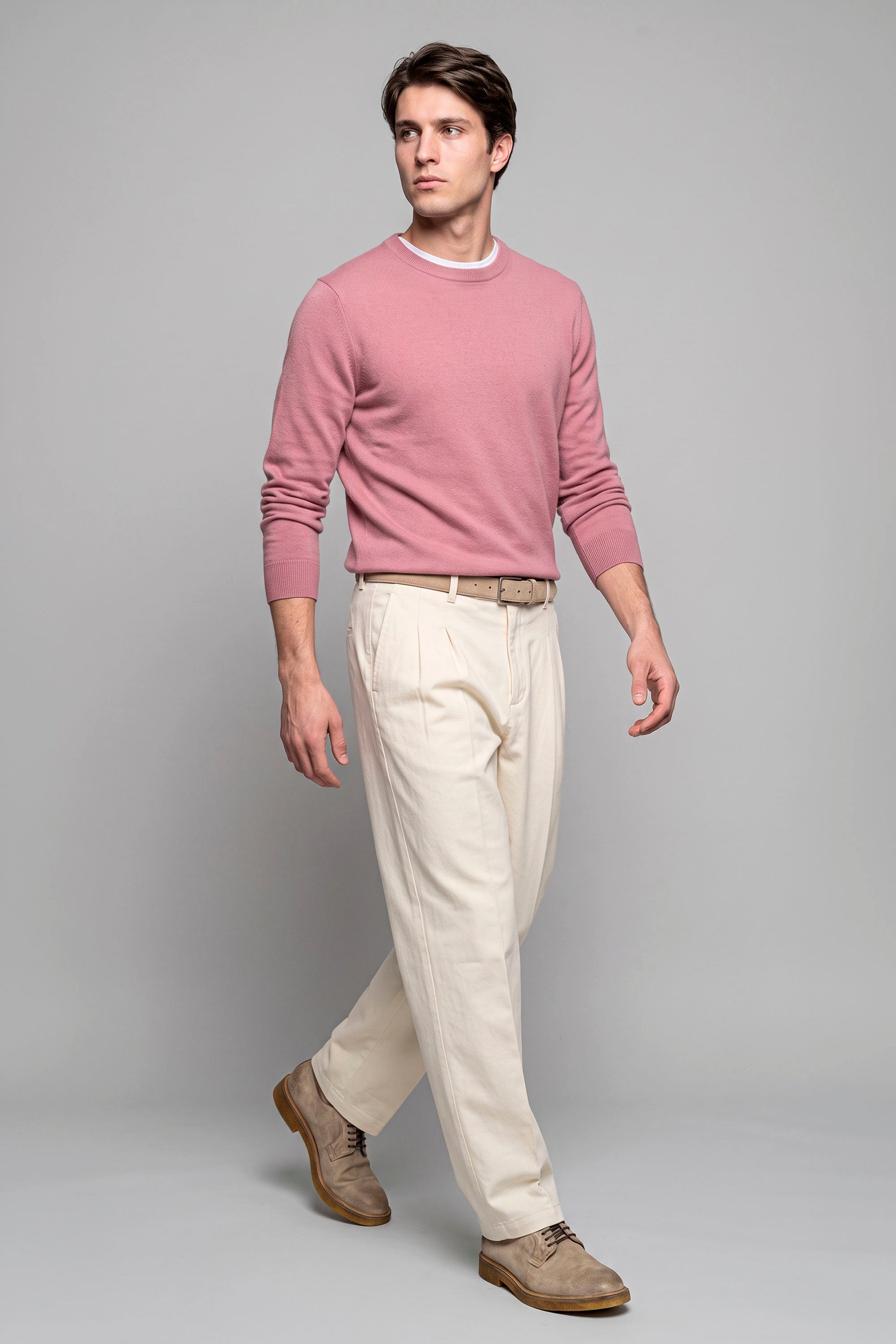 Pure Cashmere Crew-Neck Sweater - MONTEZEMOLO